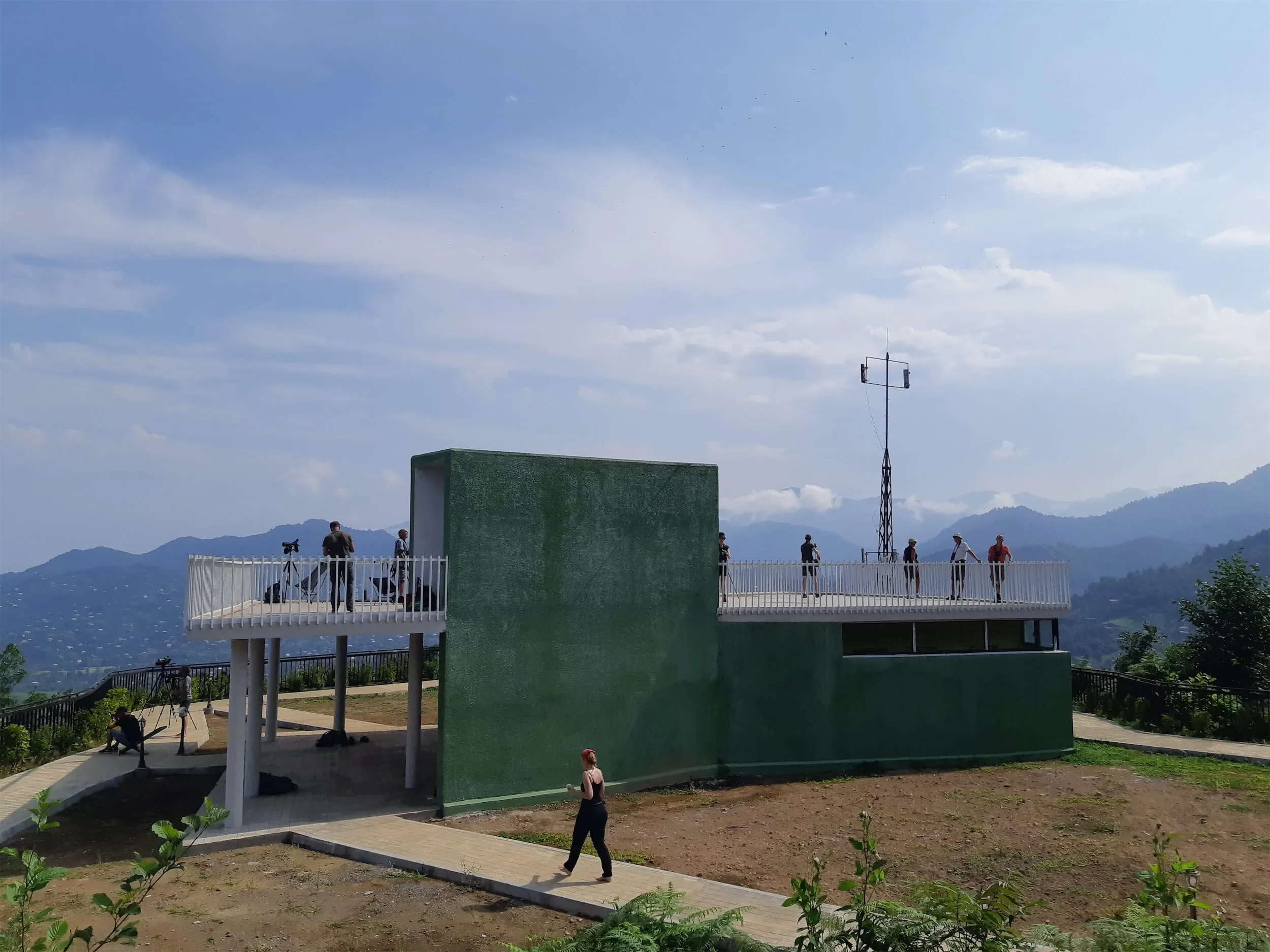 The newly built Station 1 observatory tower at Sakhalvasho