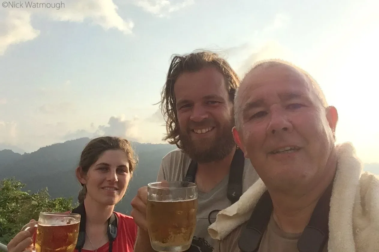 Post-count beers at the station