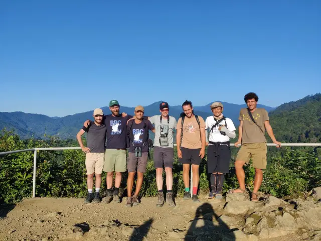 Behind-the-scenes photo from the 2024 Batumi Raptor Count autumn season