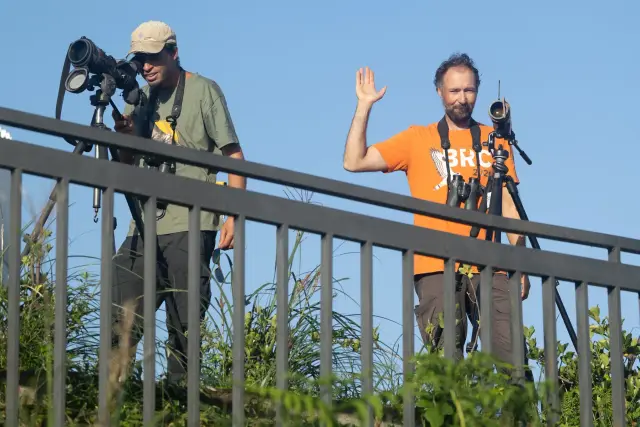 Behind-the-scenes photo from the 2025 Batumi Raptor Count autumn season