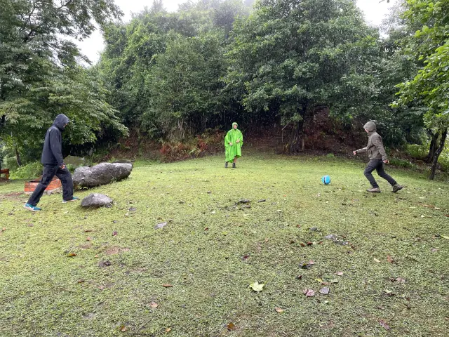 Behind-the-scenes photo from the 2022 Batumi Raptor Count autumn season