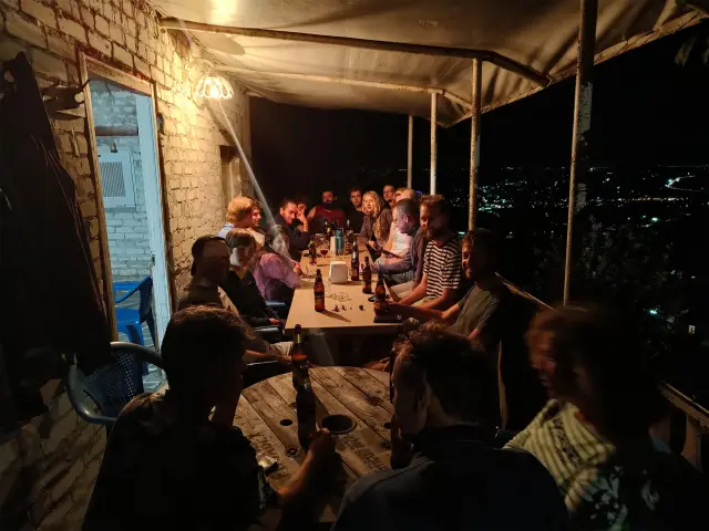 Behind-the-scenes photo from the 2024 Batumi Raptor Count autumn season