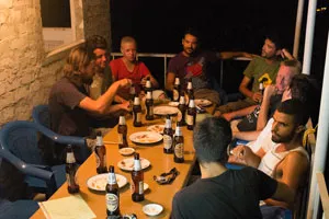 Olegi opened up the ‘Green Cafe’ in his backyard