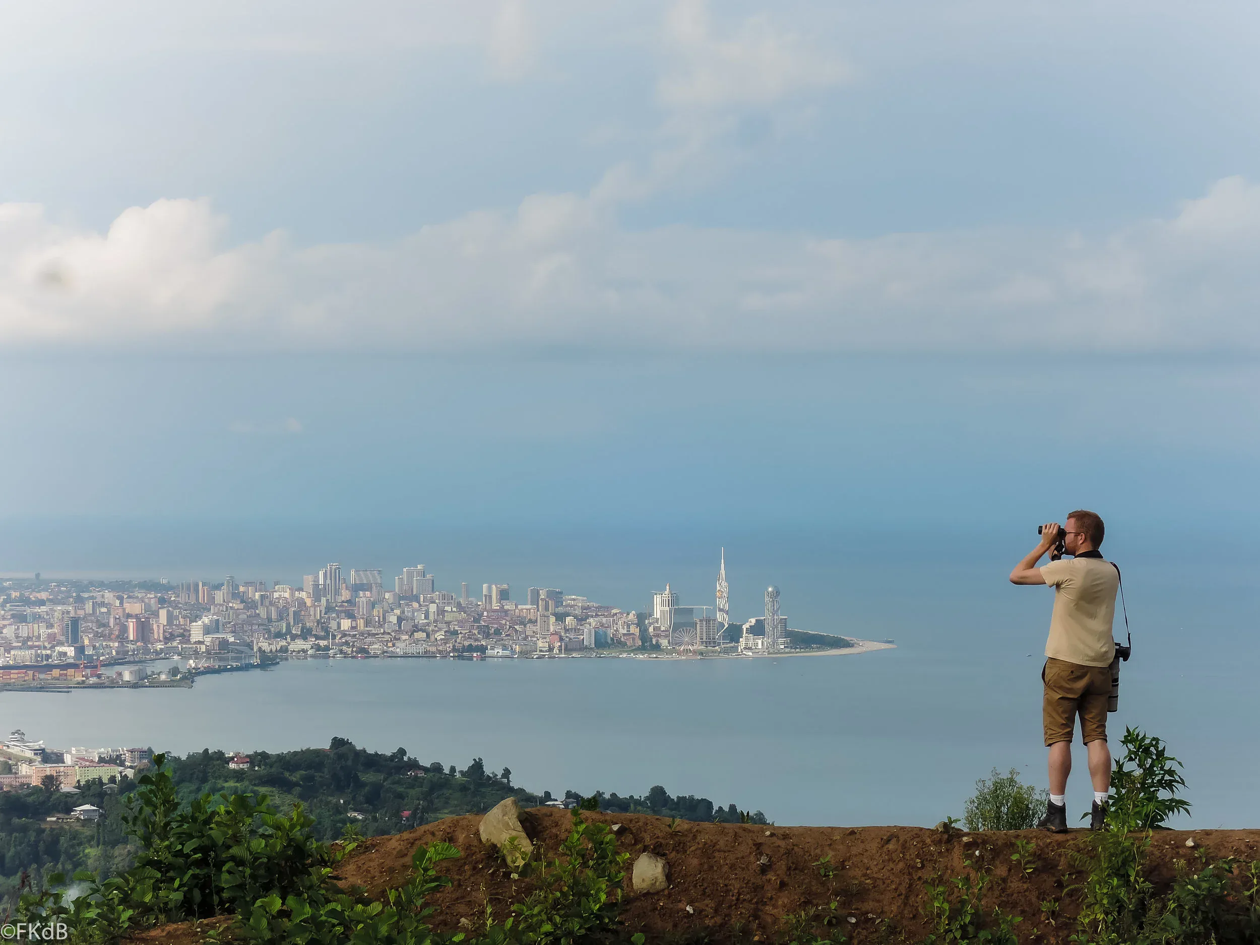 The Batumi seaside boulevard along the Black Sea coastline
